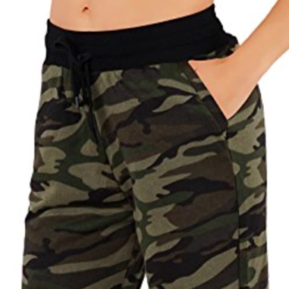 Camouflage camo jogger with jersey pocket - Picture 3 of 5